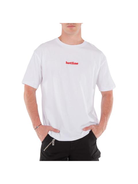 GCDS GCDS Hotline Embroidered Cotton T-Shirt