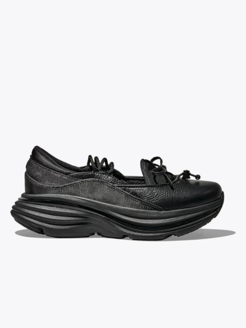HOKA Bondi Mary Jane Shoes in Black/Black