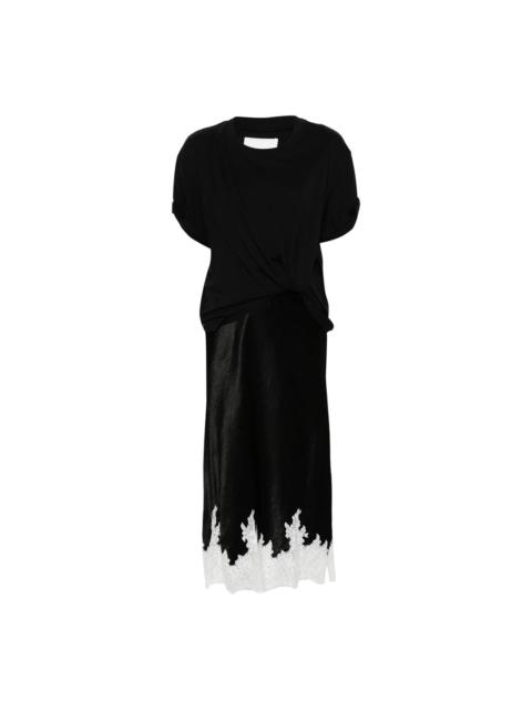 3.1 Phillip Lim Draped T-Shirt Slip Combo Dress