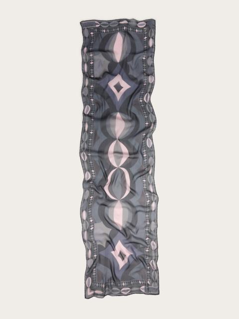 PUCCI COLLANE PRINT SILK CREPONNE STOLE