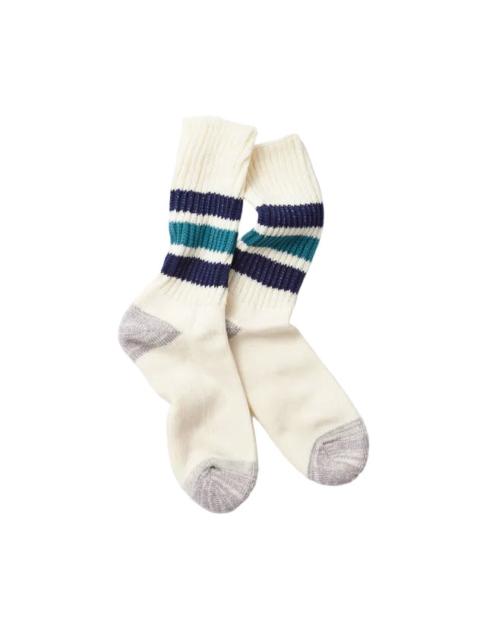 ROTOTO® R1255 Coarse Ribbed Socks - Navy Blue/New Green
