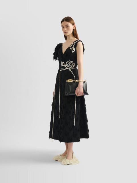 Erdem EMBROIDERED FIL COUPÉ JACQUARD MIDI DRESS