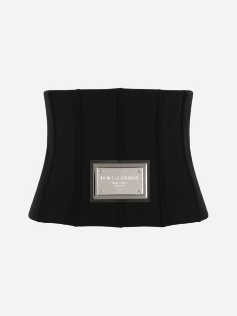 Dolce & Gabbana Technical jersey corset belt with DG tag