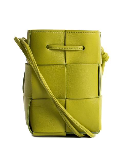 Bottega Veneta Bottega Veneta Green Intrecciato leather Cassette Bucket Bag (Authentic Pre-Loved)