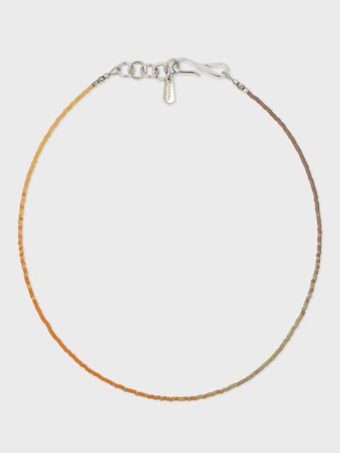 Paul Smith Orange and Brown Beaded Necklace