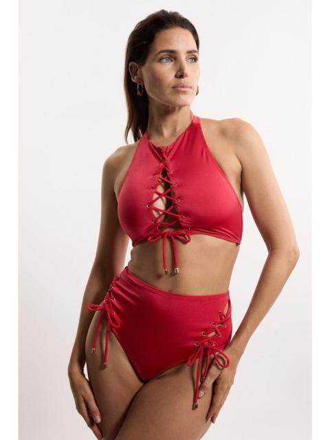 KAREN MILLEN Slinky Tie Detail Bikini Top