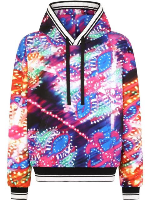 Dolce & Gabbana luminaire-print stretch-cotton hoodie