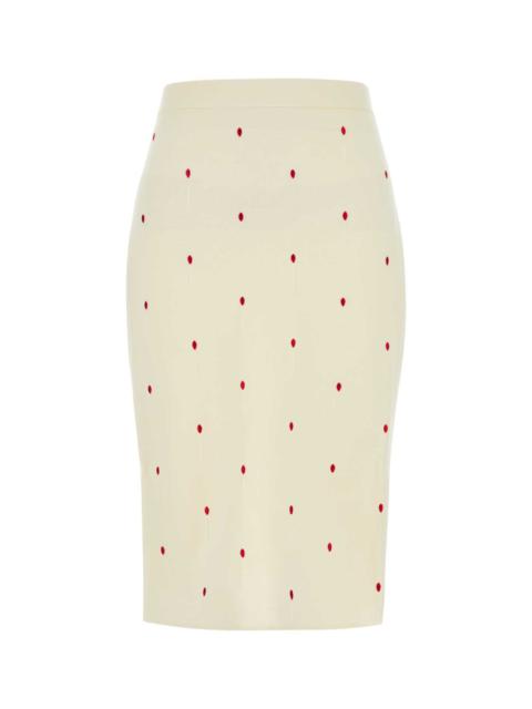Bottega Veneta Women Embroidered Cotton Blend Skirt