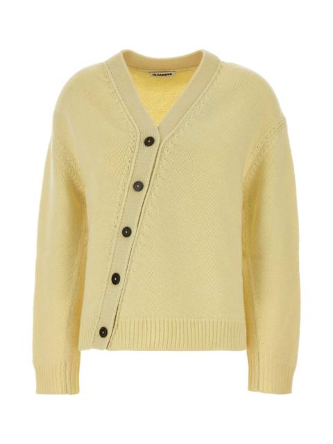 Jil Sander Jil Sander Women Pastel Yellow Wool Blend Cardigan
