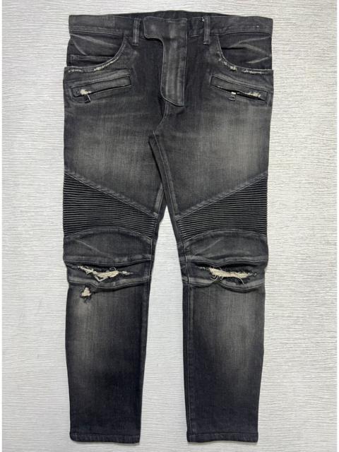 Balmain Balmain - Distressed Biker Jeans