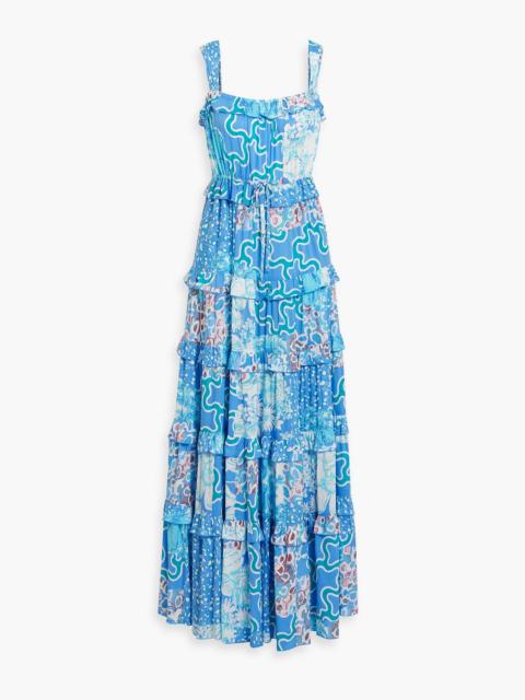 DIANE VON FURSTENBERG Shawn tiered printed woven maxi dress