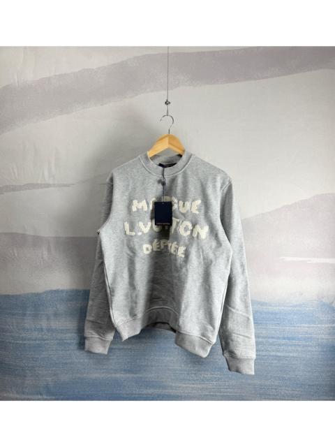 Louis Vuitton Louis Vuitton Grey Sweatshirt with 3D Letter Embroidery