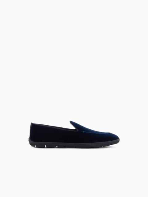 GIORGIO ARMANI VELVET CASUAL LOAFERS