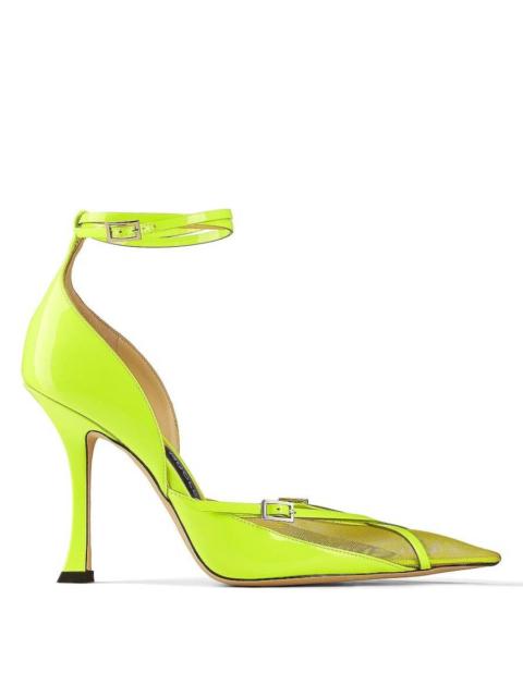 JIMMY CHOO Jimmy Choo X Mugler Patent Leather Strap Pumps