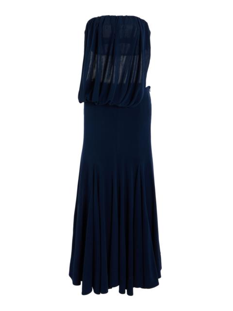 Proenza Schouler Yael Jersey Matte Maxi Dress navy