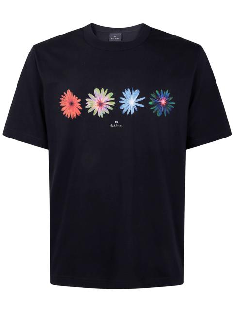 Paul Smith Mens Casual Fit Ss T Shirt Flowers