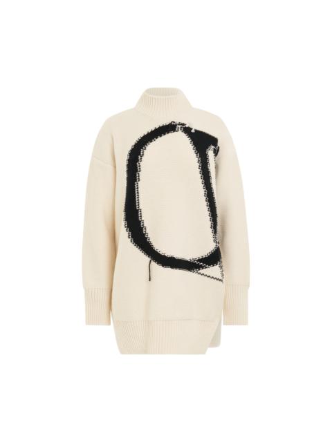 Off-White OW Maxi Logo Turtleneck Knitwear in White