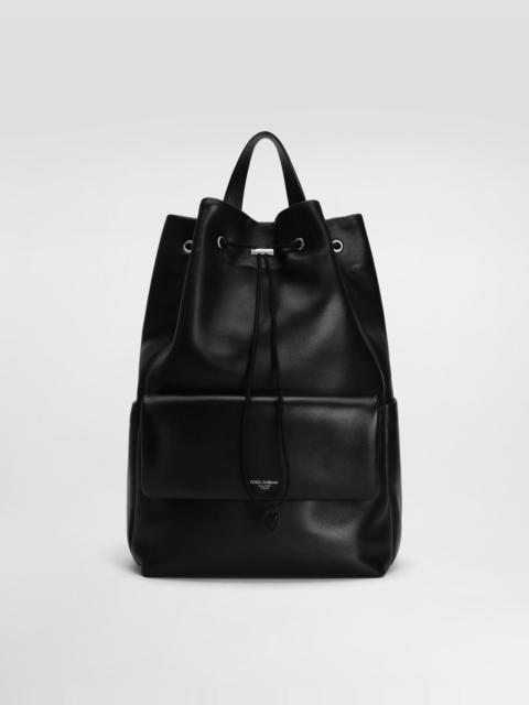 Calfskin nappa leather backpack
