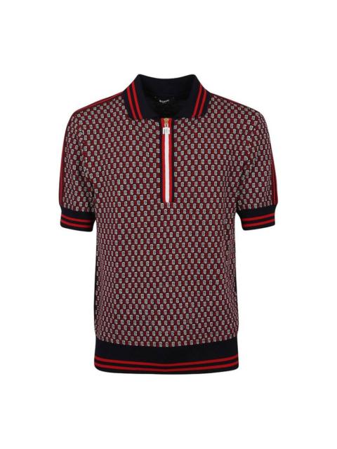 Balmain Balmain Men's Monogram Wool Polo Shirt