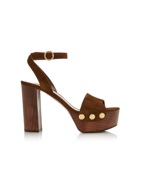 Gianvito Rossi Ardéa Suede Platform Sandals brown