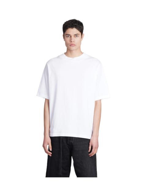 Crew-neck T-shirt In White Cotton