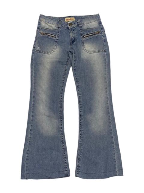 Other Designers If Six Was Nine - FLARE JEANS PANTOMIME ZIPPER POCKET DISTRESSED FLARED JEANS