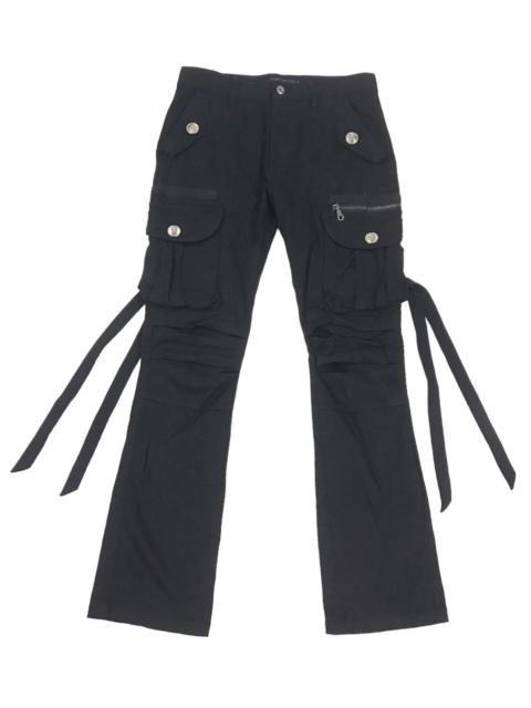 Vintage - Japanese Saucy Cool Black Cargo Bondage Pants