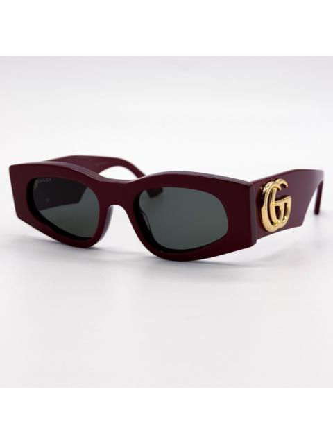 GUCCI NWT Gucci GG1754S 005 Women Burgundy Gray Sunglasses