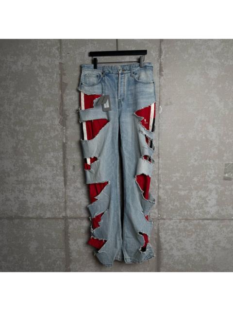 BALENCIAGA Balenciaga Tomorrow World Show Double-Layer Distressed Jeans