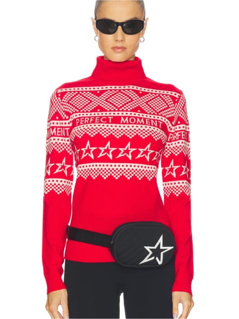 PERFECT MOMENT Holiday Roll Neck Sweater