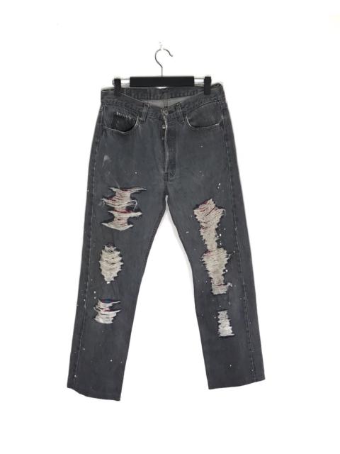 Levi's Vintage 90s Levis 501 Distressed Faded Paints Jeans