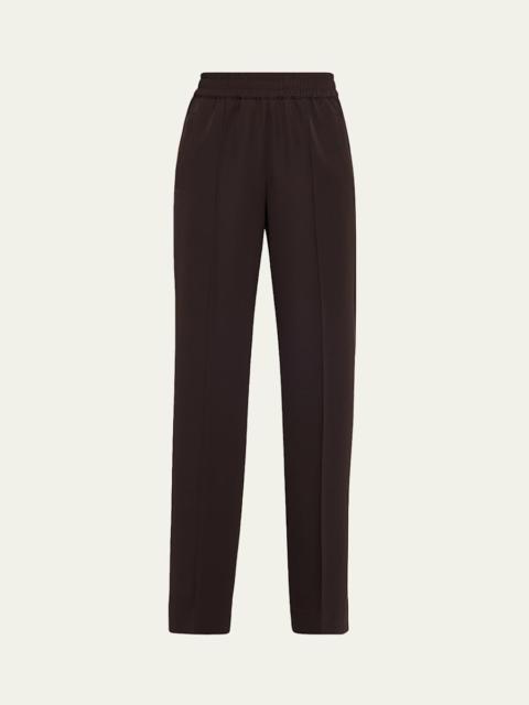 Dolce & Gabbana Straight-Leg Gabardine Pull-On Pants