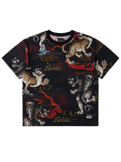 EVISU Leopard Allover Print T-Shirt