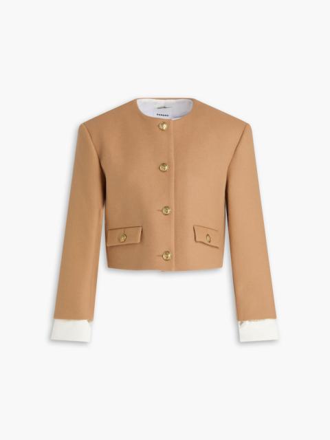 Sandro Cropped wool-blend felt jacket