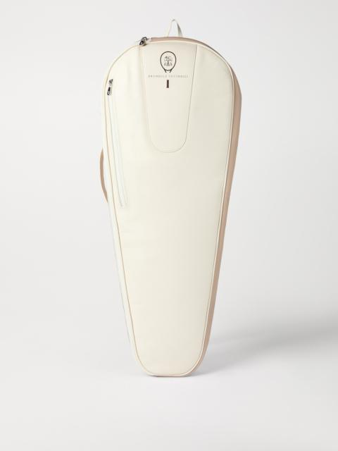 Brunello Cucinelli Grained leather tennis racket cover
