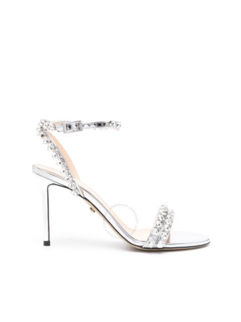 MACH & MACH Mach & Mach Crystal Heart Embellished 95Mm Heel Sandal