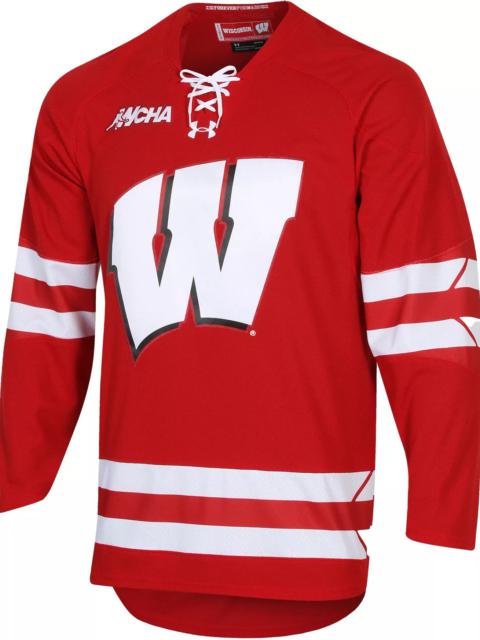Under Armour Under Armour Men's Wisconsin Badgers Red Hockey Premier Replica Jersey