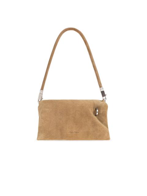 Rick Owens RICK OWENS Beige Suede Pillow Crossbody Bag New & Authentic