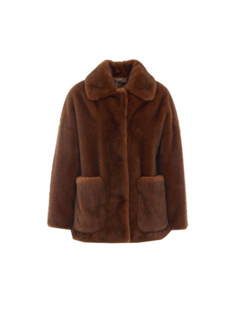 Herno Herno Women Faux Fur Peacoat