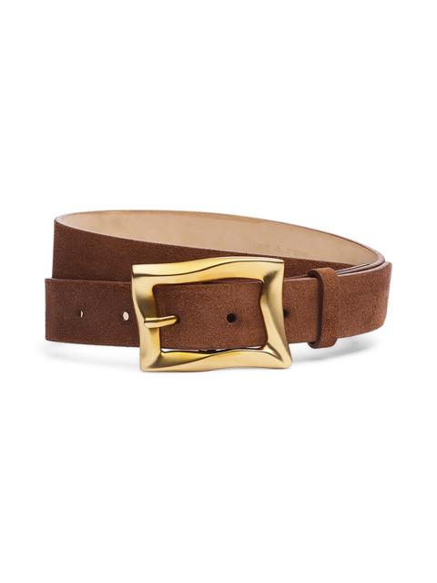rag & bone rag & bone Waverly Leather Belt in Chestnut Suede at Nordstrom