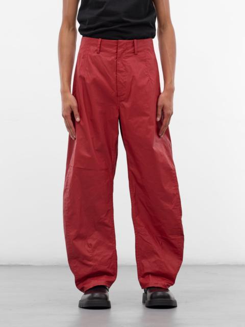 Omar Afridi Red Pina Coated Canvas Trousers