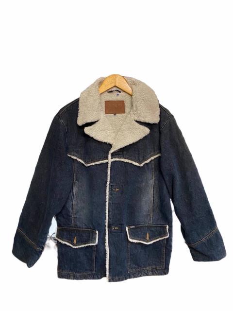 Other Designers Vintage - Vintage Zippo Sherpa Lined Denim Coat
