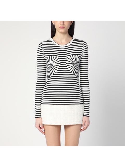 Marc Jacobs Black/white striped ribbed sweater