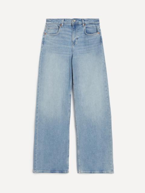 Reformation Greta Super-Stretch Low-Rise Wide-Leg Jeans