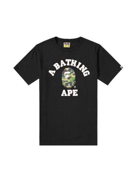 A BATHING APE® BAPE ABC Camo College Tee 'Black/Green'