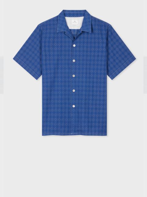 Paul Smith Casual-Fit Cotton Blue 'Geometric' Shirt