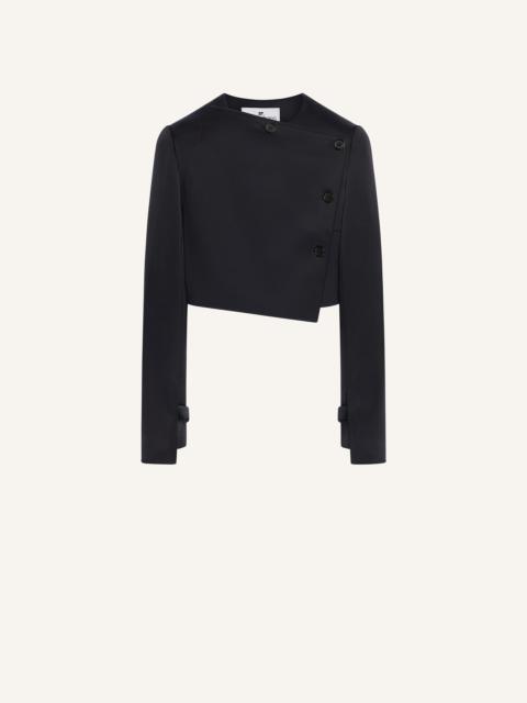 courrèges OBLIQUE SATIN TAILORED JACKET