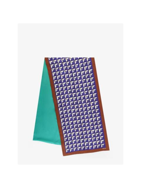 VERSACE MIU MIU Blue Silk Scarf New & Authentic