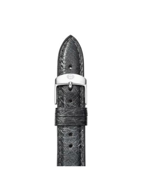 Michele - Michele Deco Mid Ladies 16mm Shadow Grey Ostrich Leather Watch Strap MS16AA190061