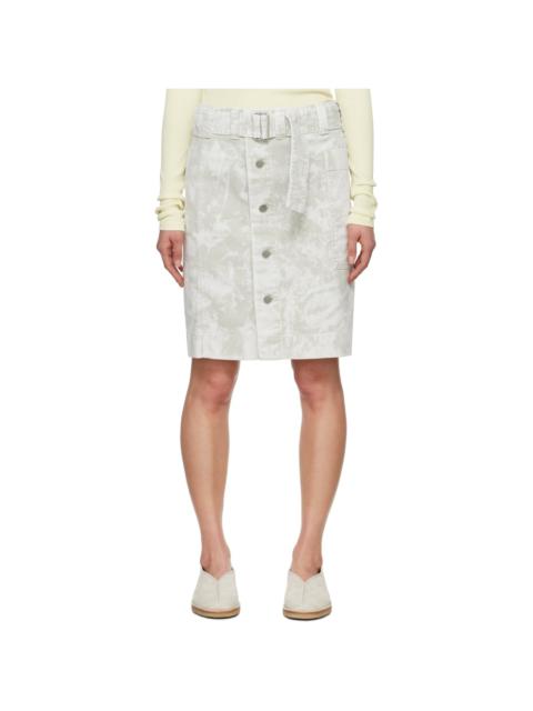 Lemaire Gray Apron Denim Miniskirt